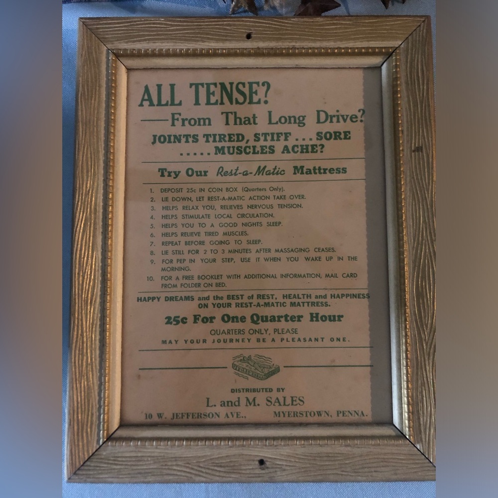 Vintage Mattress Advertisement